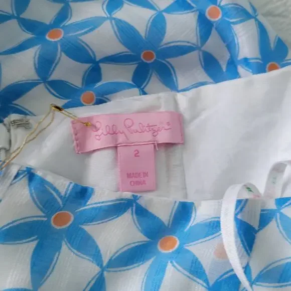 Beachy Lilly Pulitzer Y2K baby doll silk dress sea star dress size 2 - Picture 12 of 13